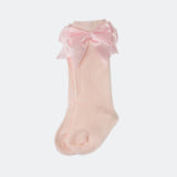 Calcetas Moño Satin Rosa