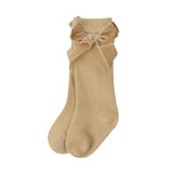 Calceta Moño Terciopelo Beige
