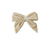 Par Moños Terciopelo Beige