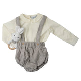 Bloomer con Tirances Gris Claro Pana
