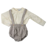 Bloomer con Tirances Gris Claro Pana