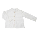 Camisa Botones Cuello Mao Blanca