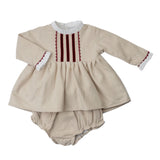 Jesusin Felpa Herringbone Beige con Velvet