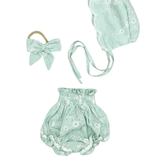 Set Verde Menta Bordado