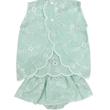 Jesusin con Falda color Verde Menta Bordado