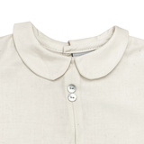 Camisa Color Ivory Cuello Pan con Pinza