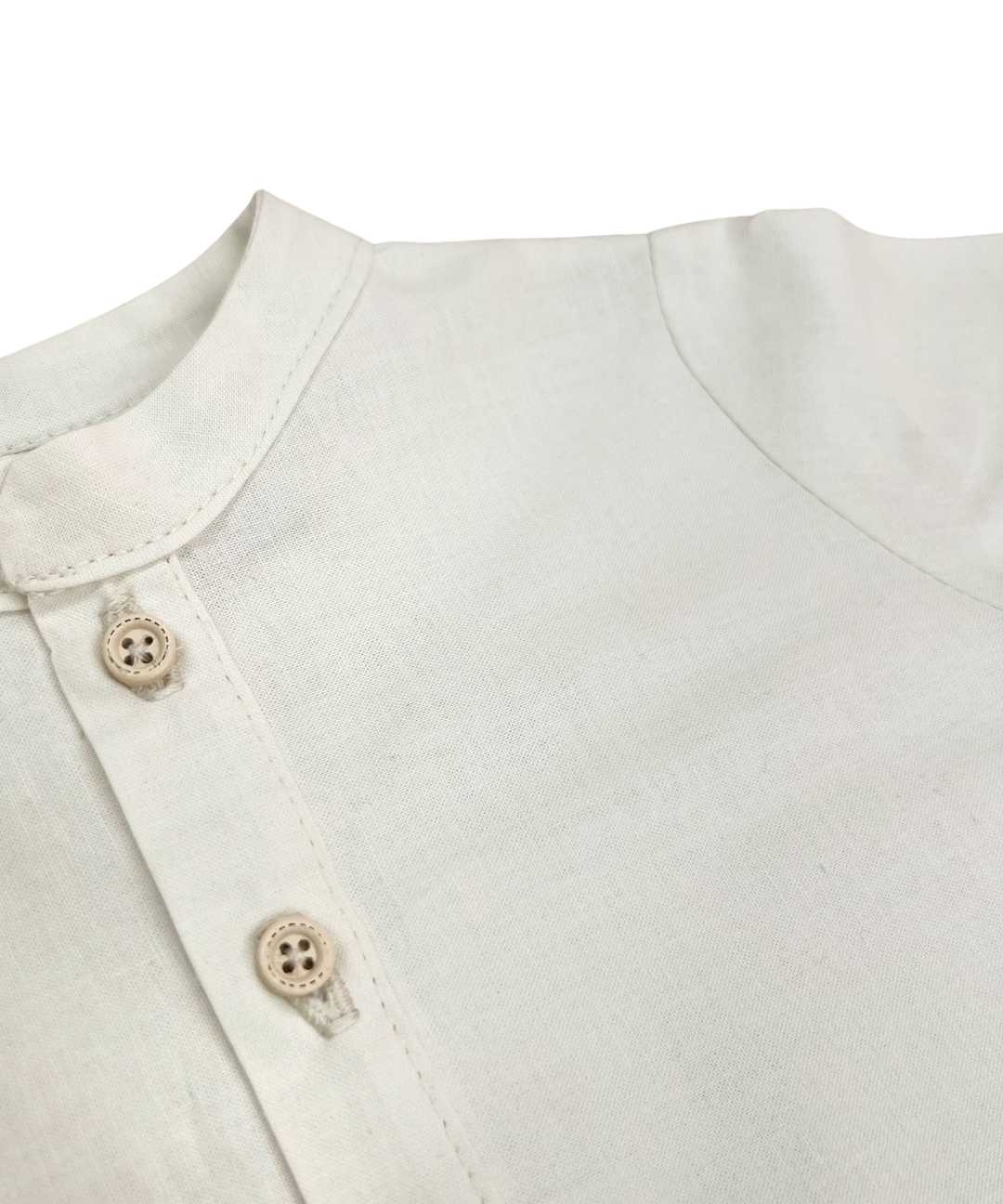 Mao Collar Linen Shirt