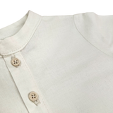 Camisa Cuello Mao Ivory