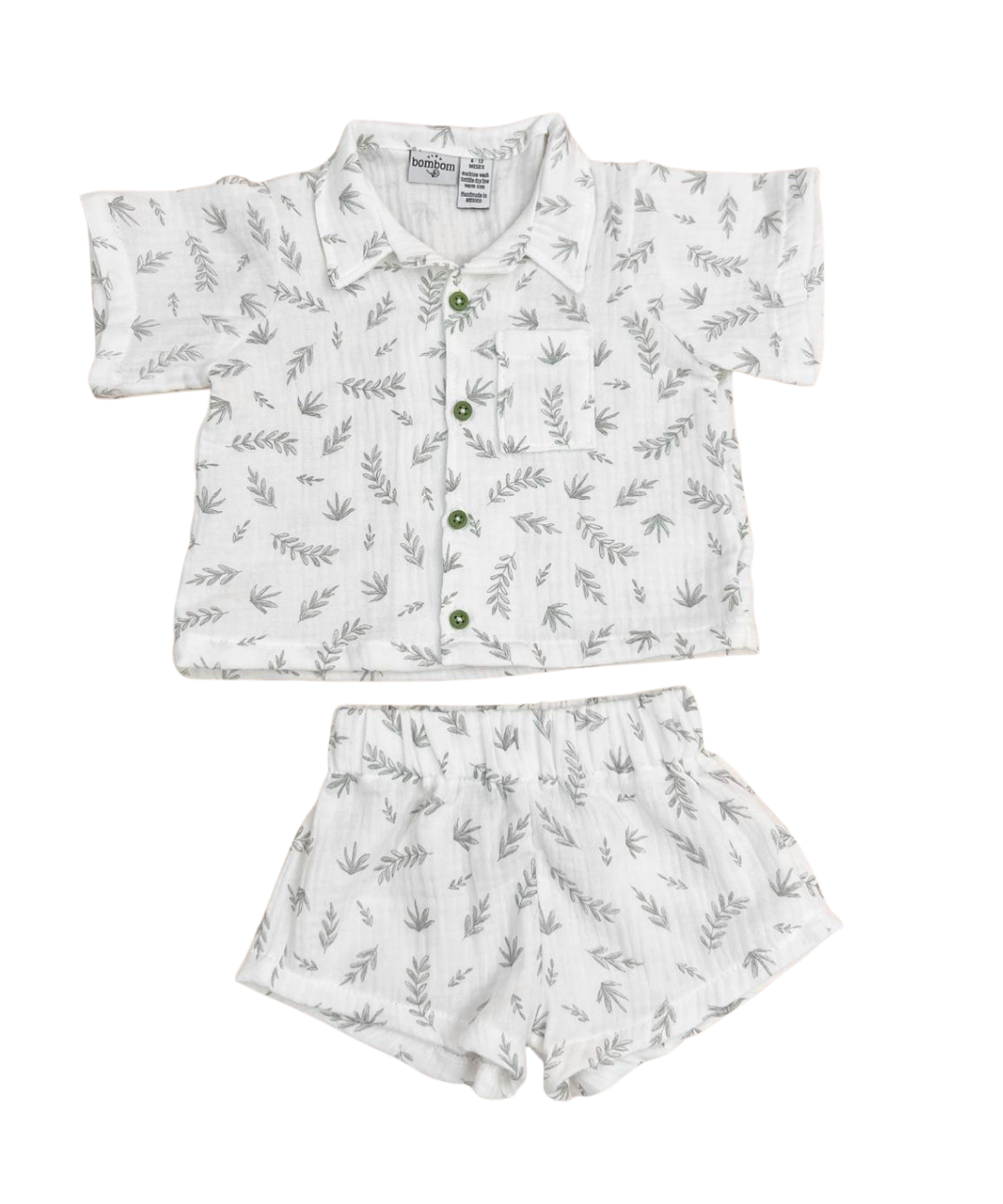 Set de Estampado de Ramas en Muselina