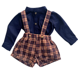 Short con Tirantes de Cuadros