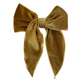 Moño Grande de Terciopelo Mostaza