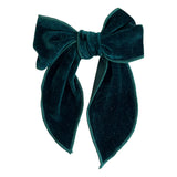 Moño Grande de Terciopelo Verde