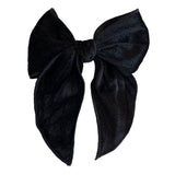Moño Grande de Terciopelo Negro
