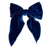 Moño Grande de Tercipelo Azul Rey