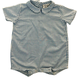Romper de Short en Cuadros Azules