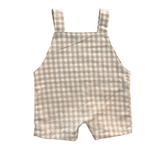 Overol de Cuadros Beige
