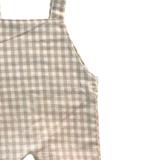 Overol de Cuadros Beige