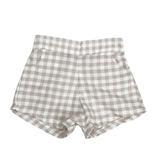 Shorts Beige Gingham