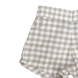 Shorts Beige Gingham