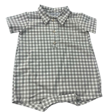 Romper de Cuadros Gris en Shorts