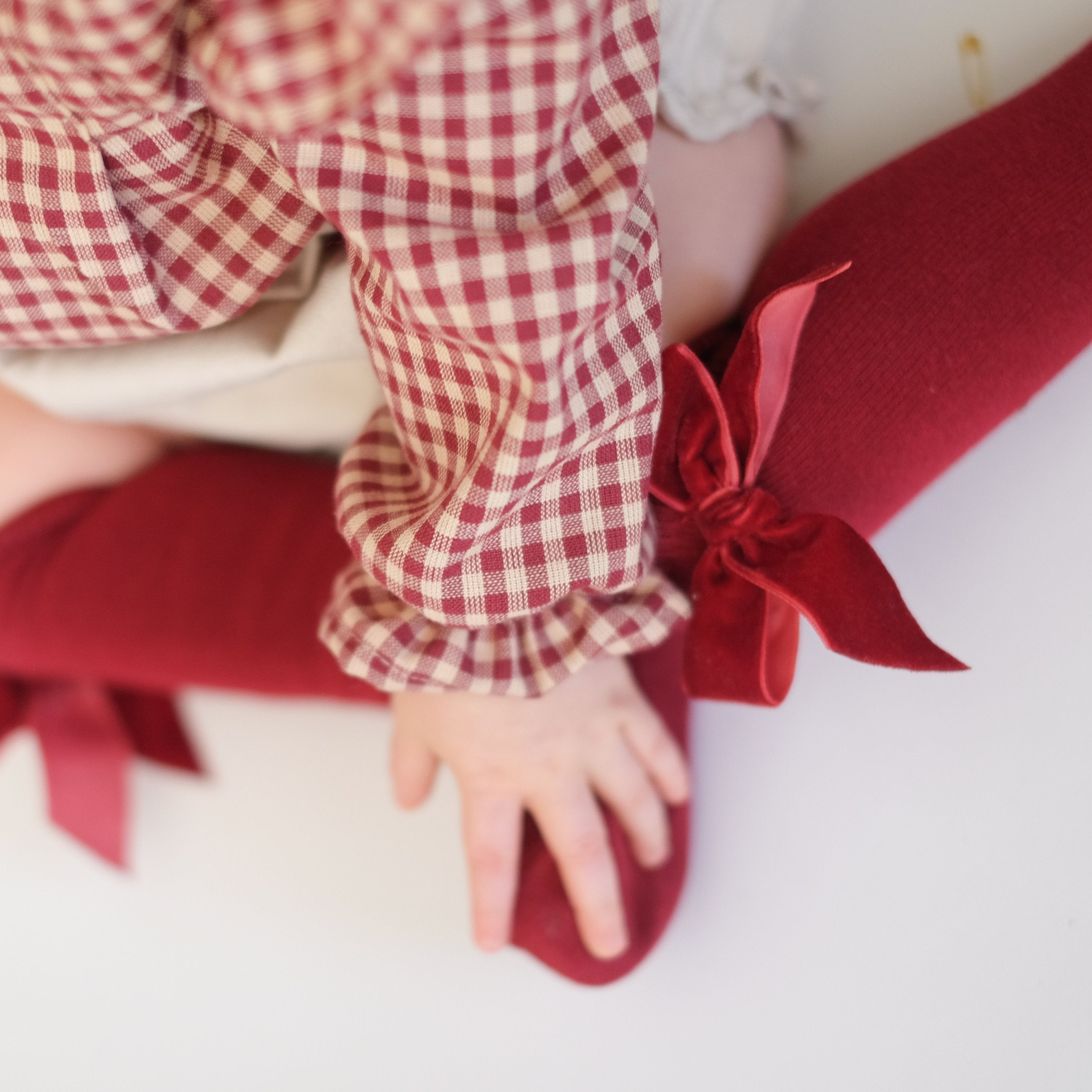 Calceta Velvet Bow Vino