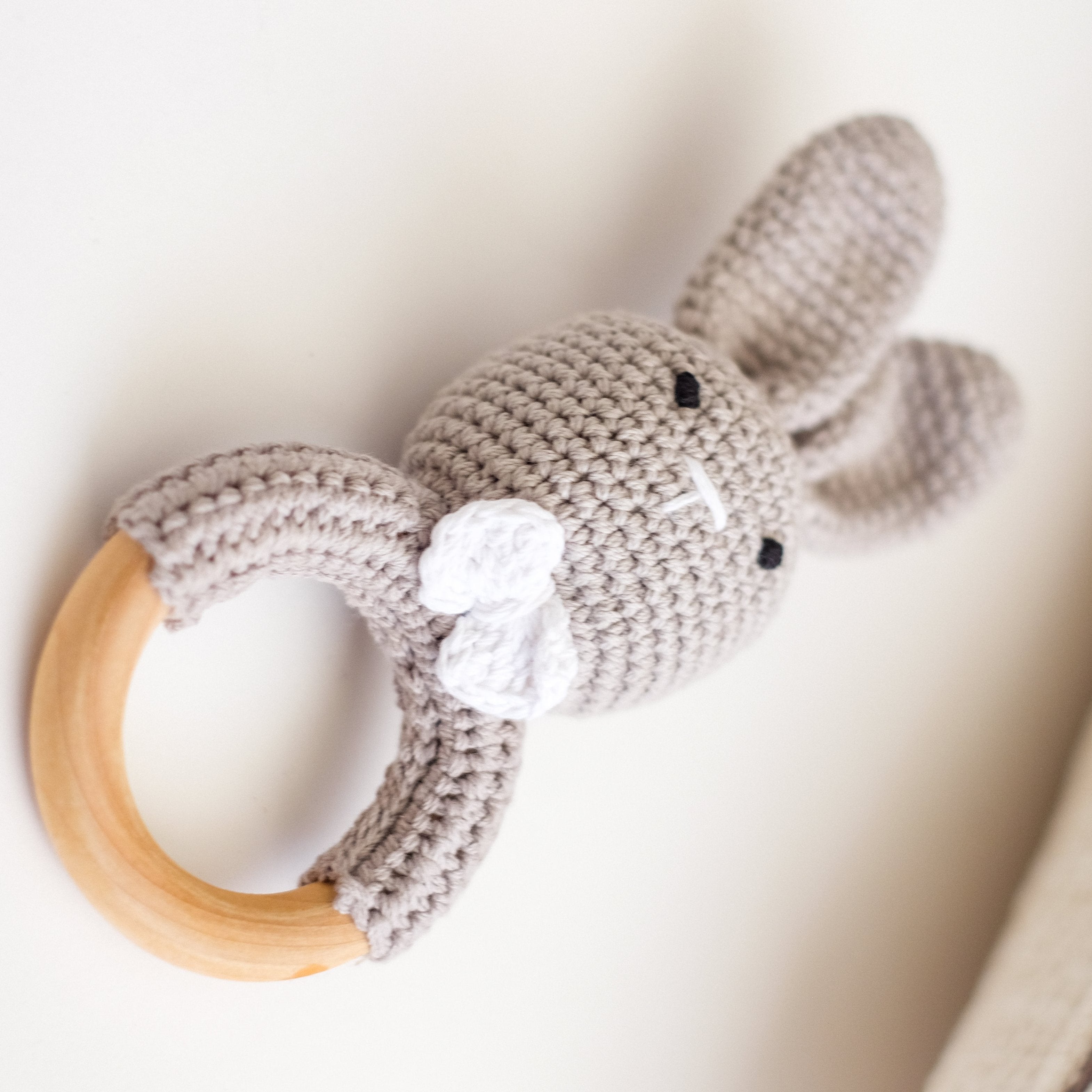 Gray Bunny Rattle