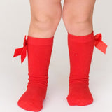 Calceta Moño Terciopelo Rojo