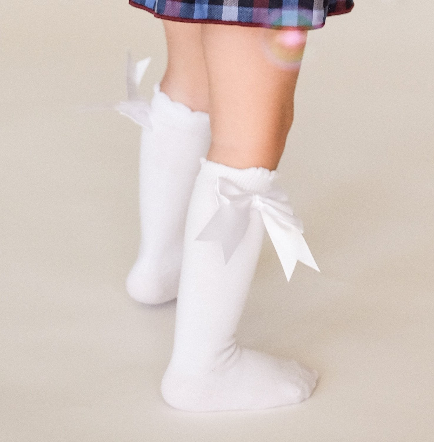 Calceta Satin Bow Blanca