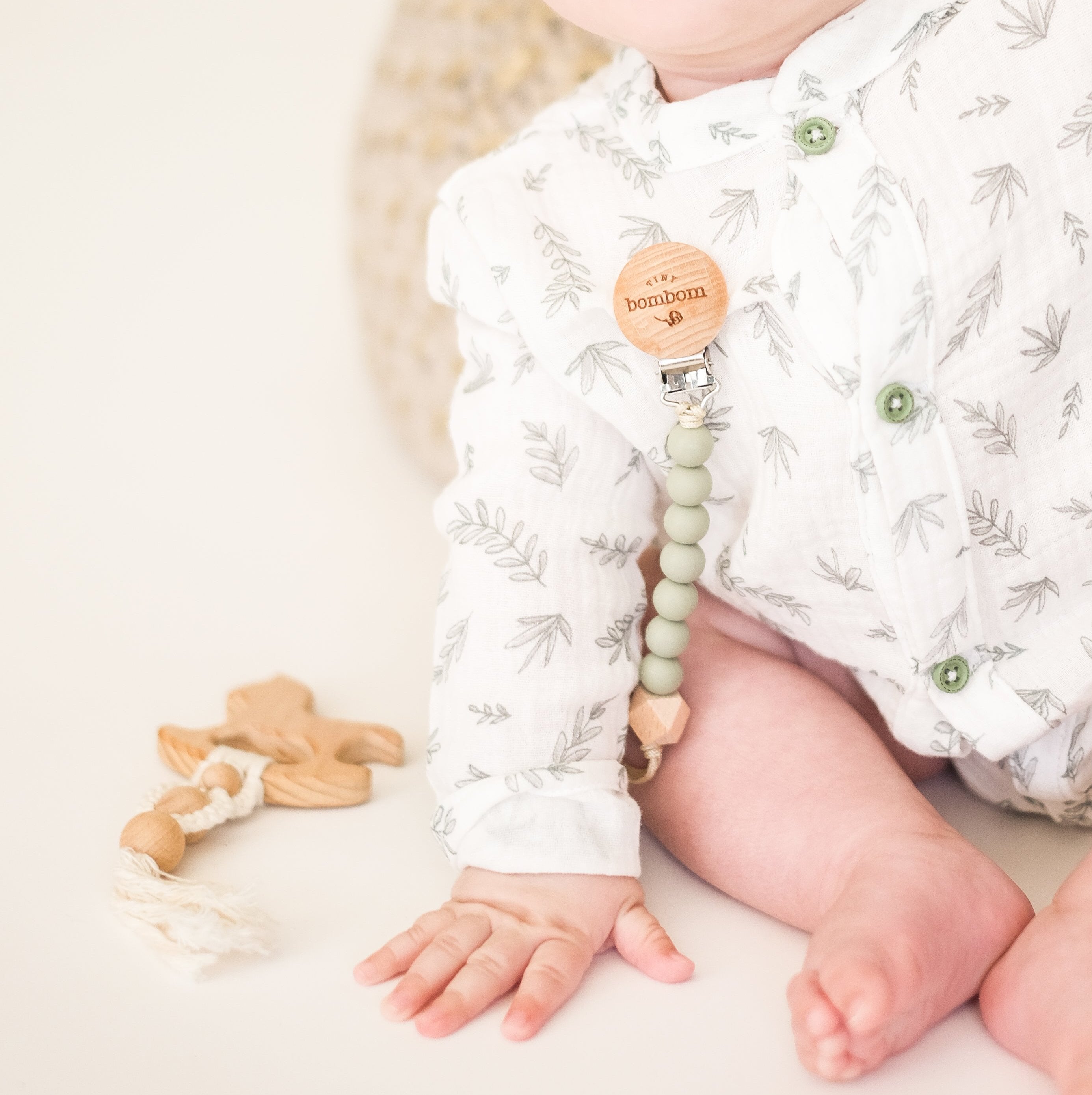 Sage Clip Pacifier Holder