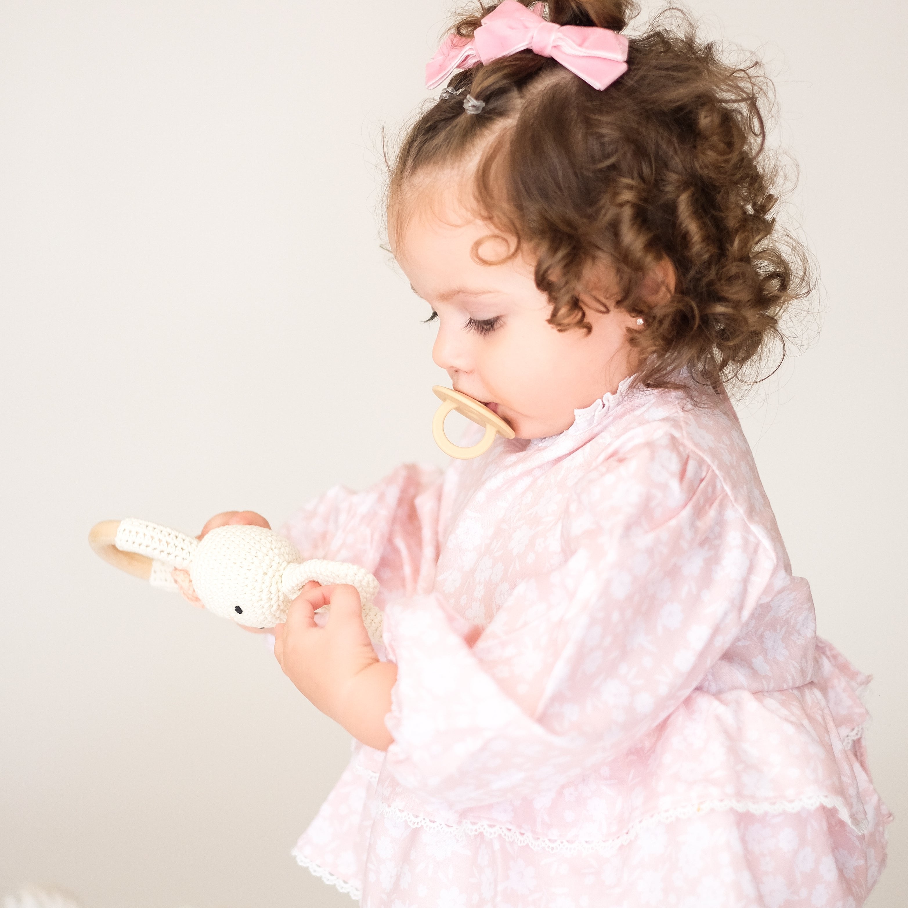 Bunny Rattle Ivory