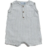 Overol de rayas ivory con beige