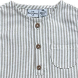 Overol de rayas ivory con beige