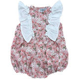 Ranita rosa de estampado floral con olan