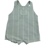 Green Stripe Overalls
