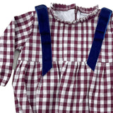 Ranita de cuardos vino con moño azul de terciopelo