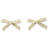 Par de Moños de Terciopelo Ivory