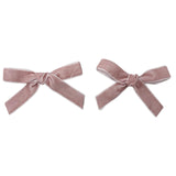 Par de Moños de Terciopelo Rosa