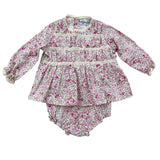 Jesusin de Flores con Detalle Plisado Encaje