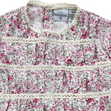 Jesusin de Flores con Detalle Plisado Encaje