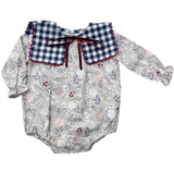 Ranita con Estampado Floral y Cuello de Cuadros