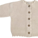 Sueter Tejido Beige con Botones