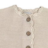 Sueter Tejido Beige con Botones