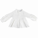 Blusa Blanca Nido de Abeja