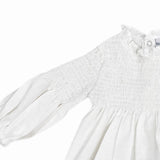 Blusa Blanca Nido de Abeja