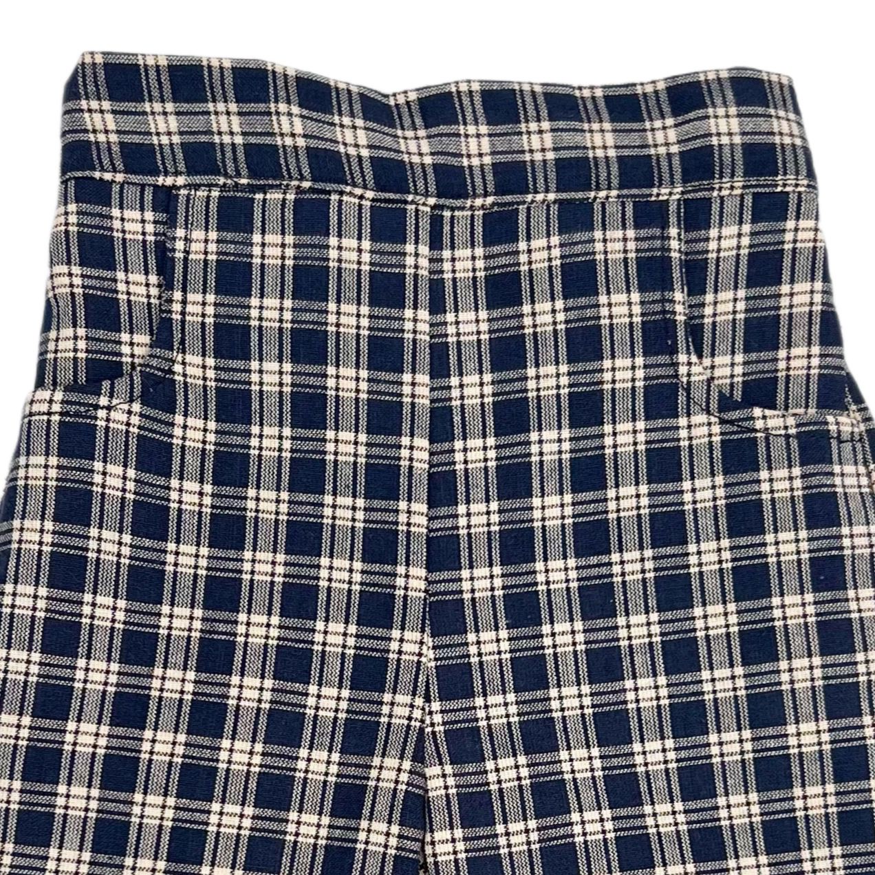 Plaid Print Trousers.