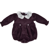 Ranita de Pana Color Vino con Encaje en Cuello