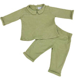 Pijama Verde con Cuello.