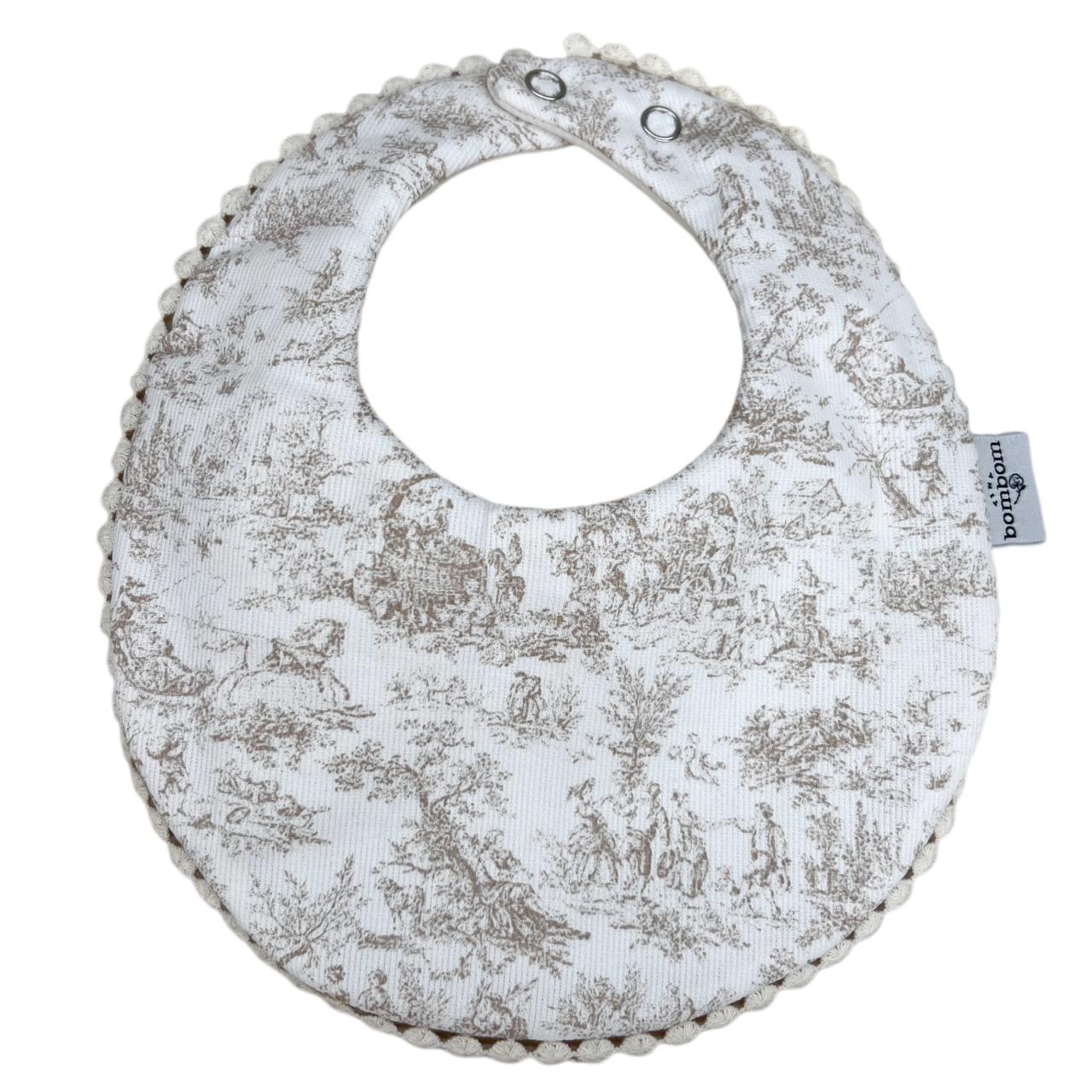 Babero Tipo Toile Reversible con Encaje