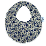 Babero Flores Azul Reversible