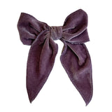 Moño Grande de Terciopelo Lila